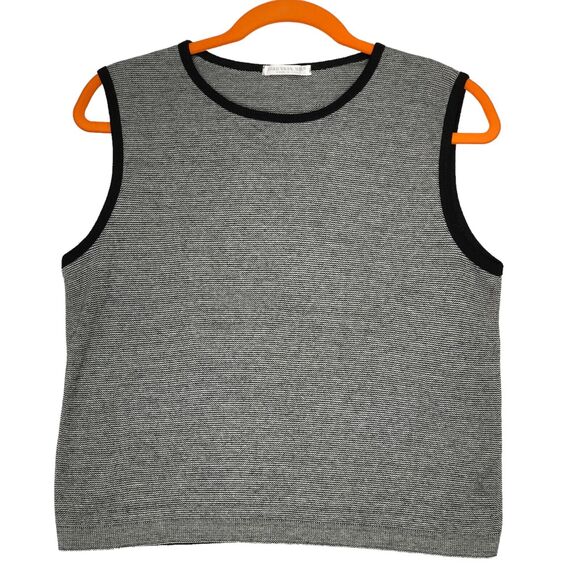 Joan Vass Size 2 US 12 Top Tank Shell 100% Cotton Knit Sleeveless Pullover Shirt - Picture 1 of 10